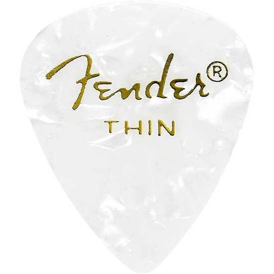 Fender 351 Shape Premium Thin White - 12 Pack plektrum