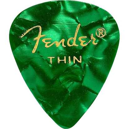 Fender 351 Shape Premium Thin Green - 12 Pack plektrum