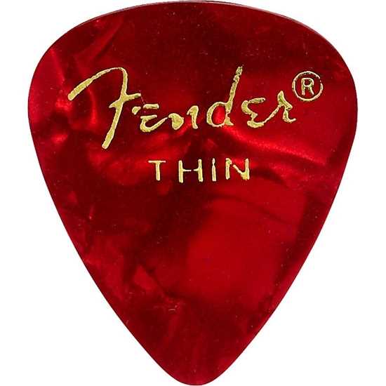 Fender 351 Shape Premium Thin Red - 12 Pack plektrum