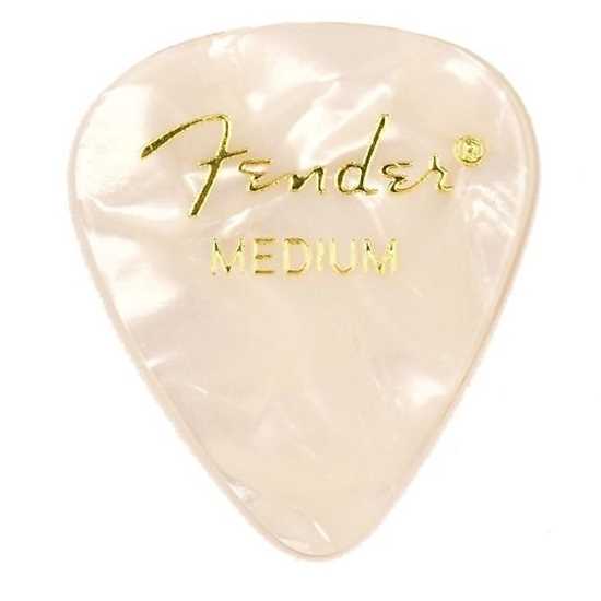 Fender 351 Shape Premium Medium White - 12 Pack plektrum