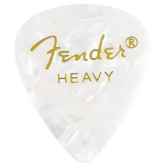 Fender 351 Shape Premium Heavy White - 12 Pack plektrum