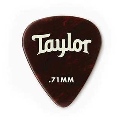 Taylor 351 Shape Premium Celluloid Tortoise Shell 0.71mm - 12 Pack plektrum