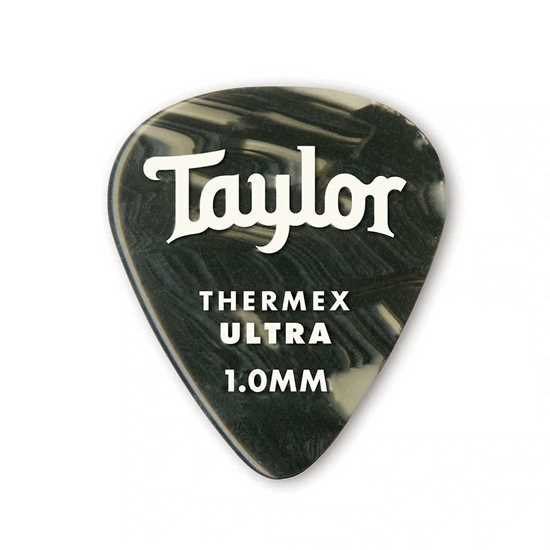 Taylor 351 Shape Premium Thermex Ultra Black Onyx 1.0mm - 6 Pack plektrum