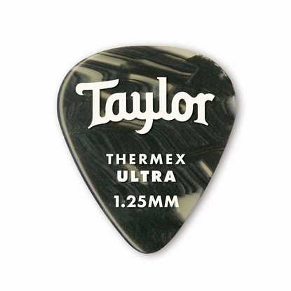 Taylor 351 Shape Premium Thermex Ultra Black Onyx 1.25mm - 6 Pack plektrum