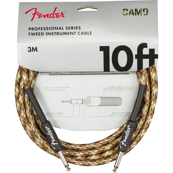 Fender Professional Series Instrument Cable 10' Desert Camo
