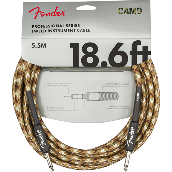 Fender Professional Series Instrument Cable 18,6' Desert Camo