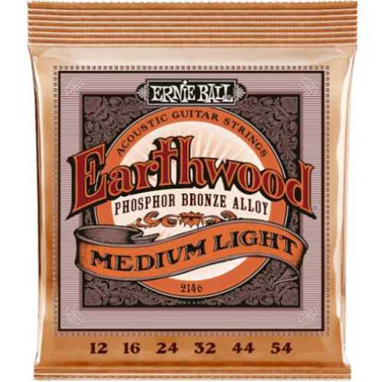 Ernie Ball 2146 Medium Light Earthwood Phosphor Bronze 012-054