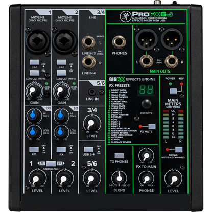Mackie ProFX6v3 Professional Effects Mixer With USB 